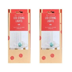 Lot of 2 Holiday Lane MultiColor LED String Lights